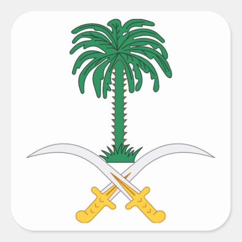 Saudi Arabia Coat of Arms Square Sticker