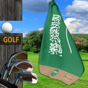 Saudi Arabia flag & Arabia monogrammed /golf towel