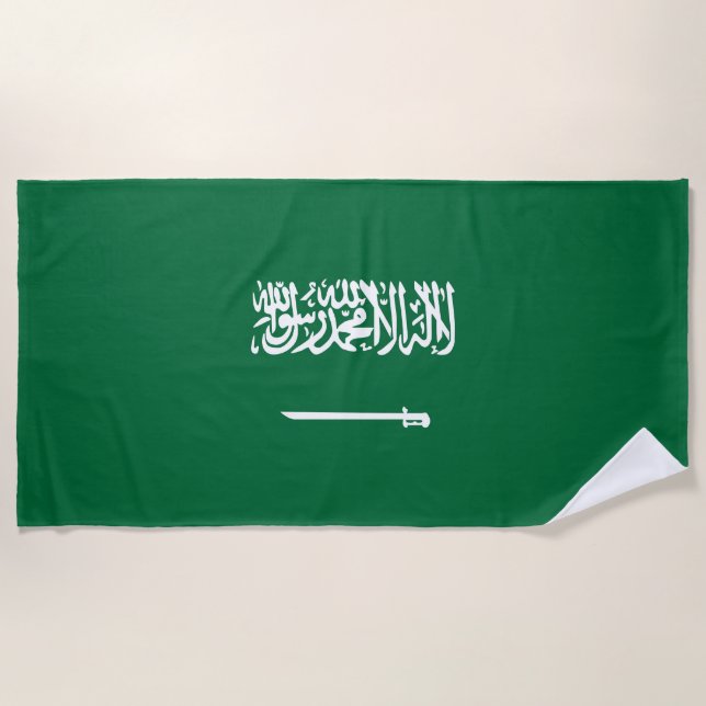 Saudi Arabia flag Beach Towel (Front)