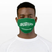 Saudi Arabia Flag Cloth Face Mask (Worn)