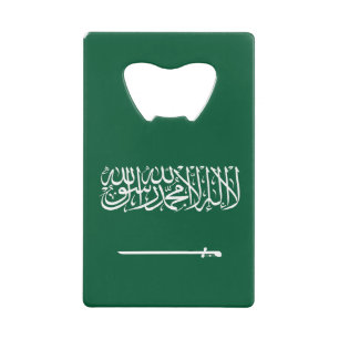 Saudi Arabia Flag Credit Card Bottle Opener
