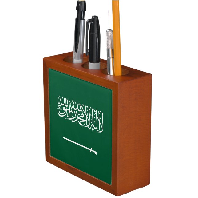 Saudi Arabia Flag Desk Organizer (In Situ)