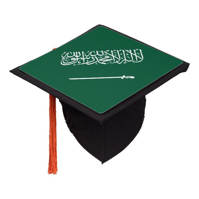 Saudi Arabia Flag Graduation Cap Topper (Angled)