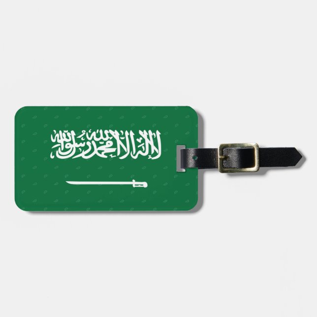 Saudi Arabia Flag Luggage Tag (Front Horizontal)