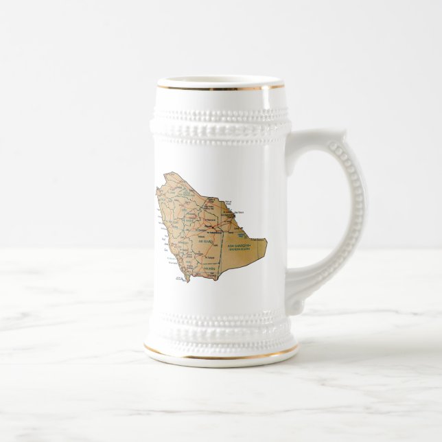 Saudi Arabia Flag ~ Map Mug (Right)