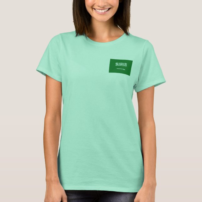 Saudi Arabia Flag + Map T-Shirt (Front)