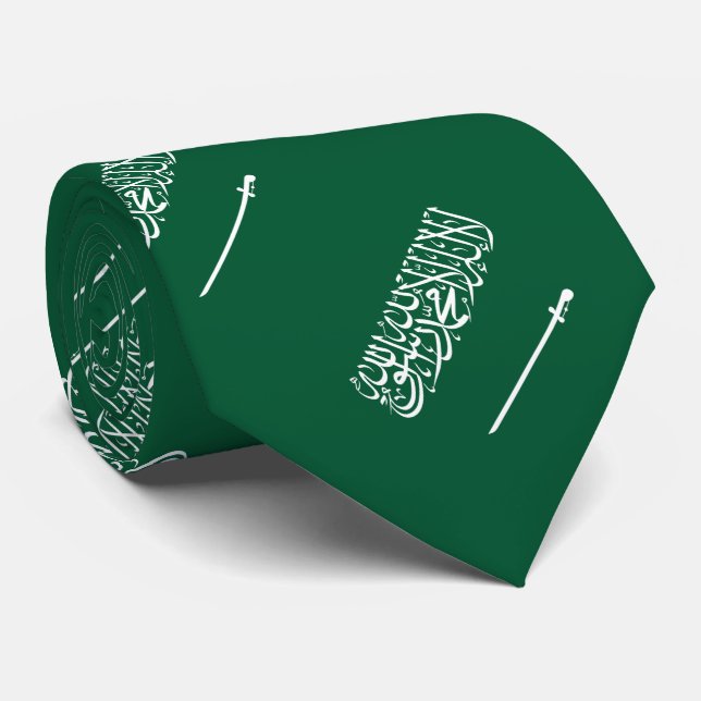 Saudi Arabia Flag Neck Tie (Rolled)