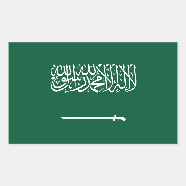 Saudi Arabia Flag Rectangular Sticker (Front)