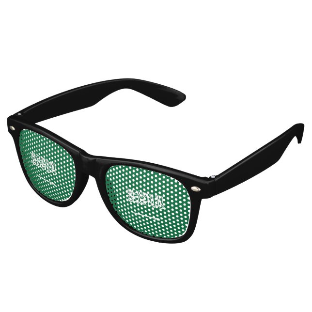 Saudi Arabia flag Retro Sunglasses (Angled)