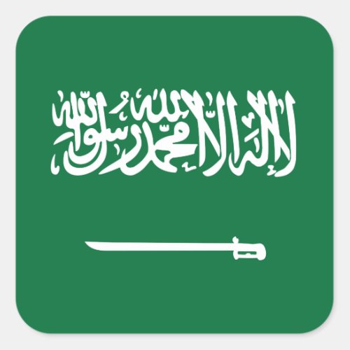 Saudi Arabia Flag Square Sticker