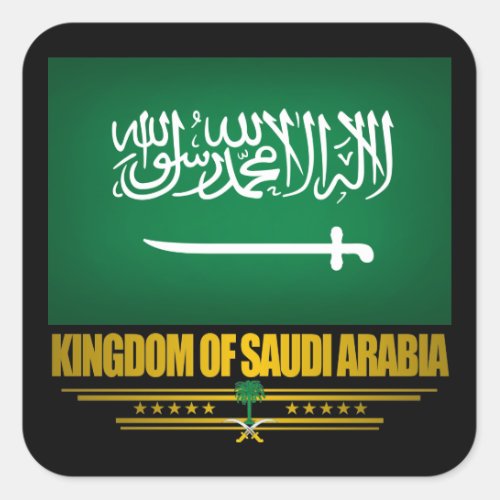 Saudi Arabia Flag Square Sticker