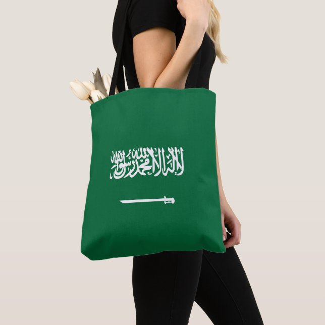 Saudi Arabia flag Tote Bag (Close Up)