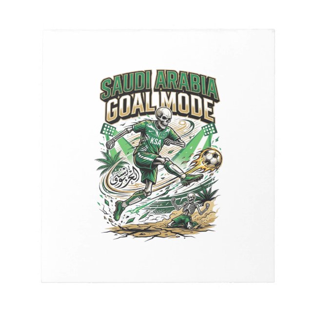 Saudi Arabia Goal Mode Skeleton Striker Nations Dy Notepad (Front)