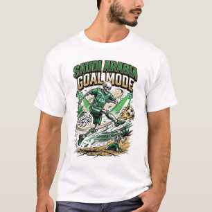 Saudi Arabia Goal Mode Skeleton Striker Nations Dy T-Shirt