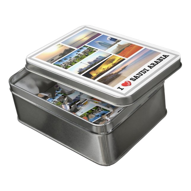 Saudi Arabia - I Love - Jigsaw Puzzle (Lid Open)