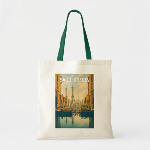 Saudi Arabia Illustration Travel Art Vintage Tote Bag