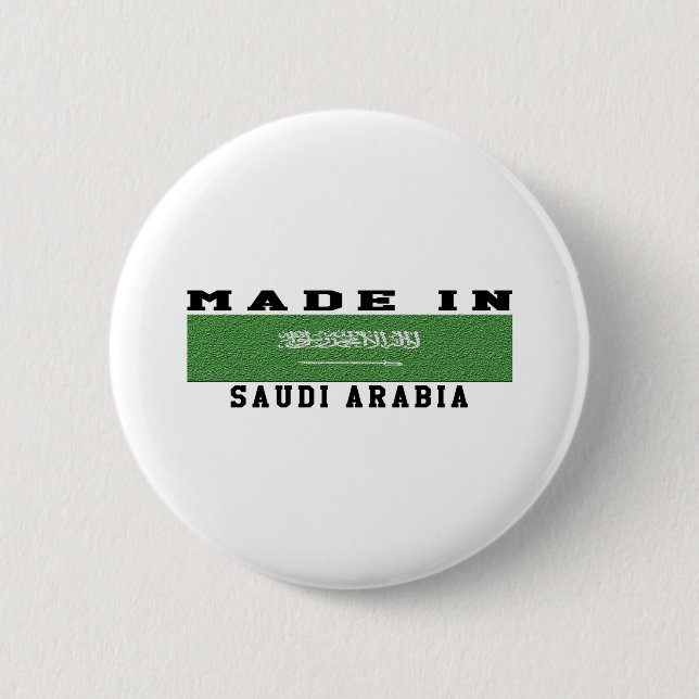 Saudi Arabia Made In Designs Pinback Button (Front)