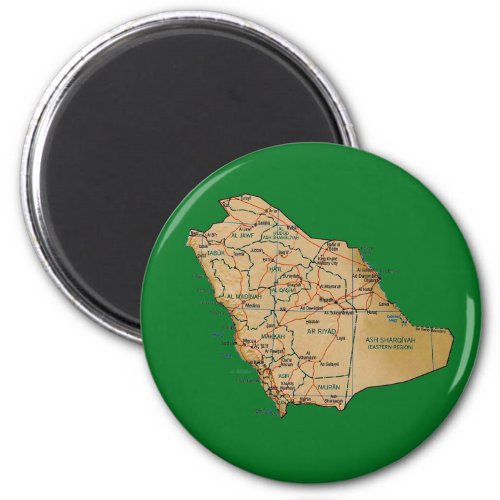 Saudi Arabia Map Magnet