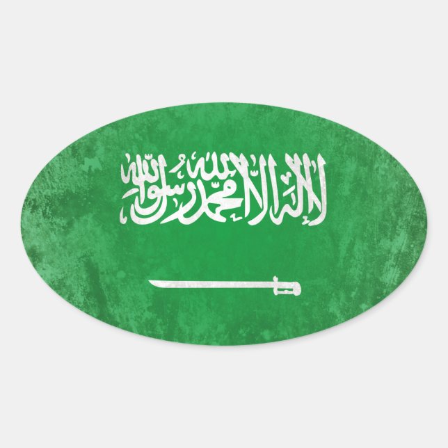Saudi Arabia Oval Sticker (Front)
