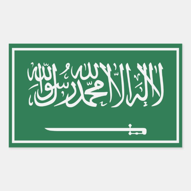 Saudi Arabia Rectangular Sticker (Front)