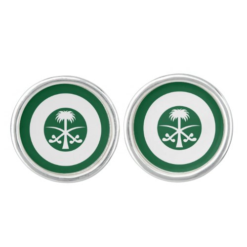 Saudi Arabia roundel country flag symbol army avia Cufflinks