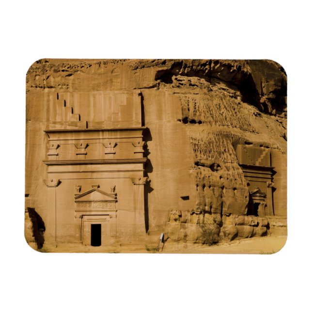 Saudi Arabia, site of Madain Saleh, ancient 3 Magnet (Horizontal)