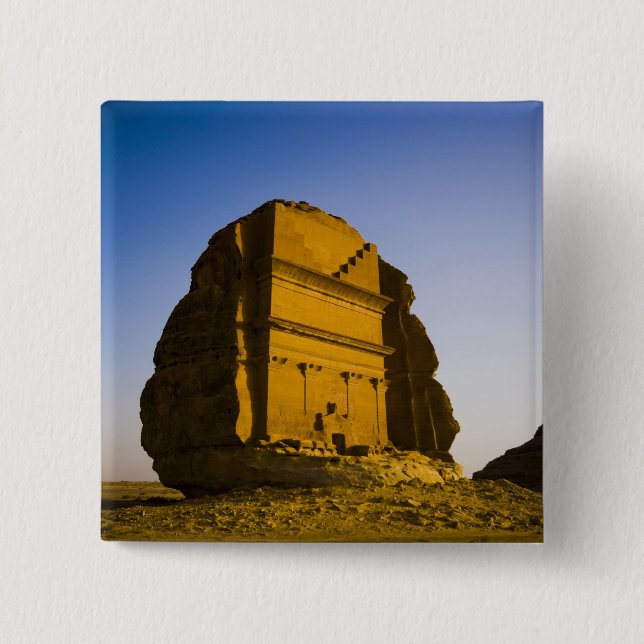 Saudi Arabia, site of Madain Saleh, ancient 4 Pinback Button (Front)