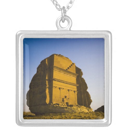 Saudi Arabia site of Madain Saleh ancient 4 Silver Plated Necklace