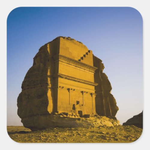 Saudi Arabia site of Madain Saleh ancient 4 Square Sticker