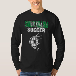 Saudi Arabia Soccer Ball In Net  Saudi Football Su T-Shirt