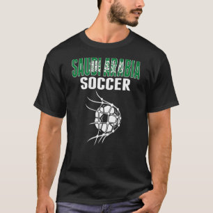 Saudi Arabia Soccer Ball In Net  Saudi Football Su T-Shirt