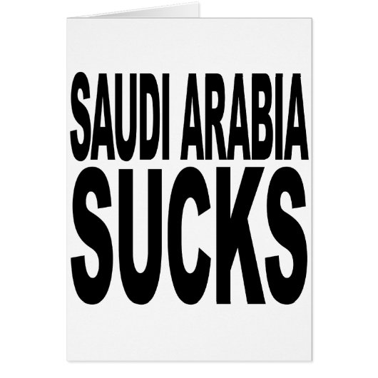 Saudi Arabia Sucks Cards (Front)
