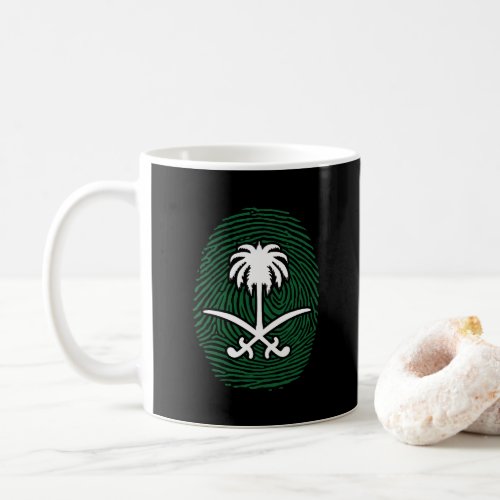 SAUDI ARABIA SYMBOL FINGER PRINT COFFEE MUG