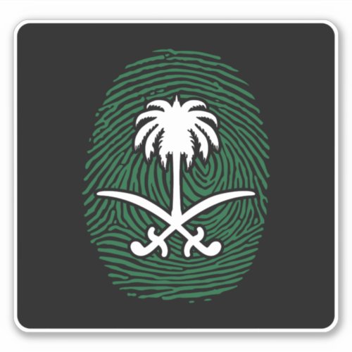 SAUDI ARABIA SYMBOL FINGER PRINT STICKER