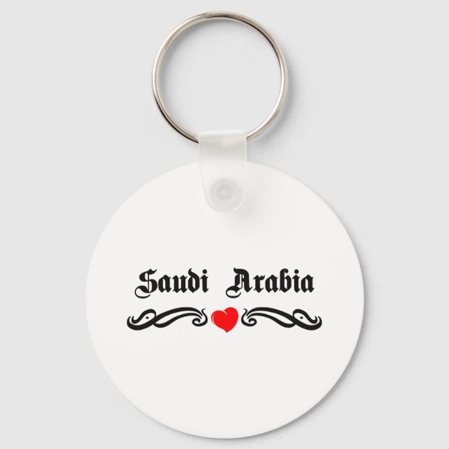 Saudi Arabia Tattoo Style Keychain (Front)