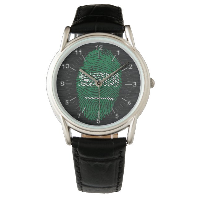 Saudi Arabia touch fingerprint flag Watch (Front)