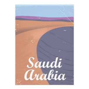 Saudi Arabia vintage travel poster