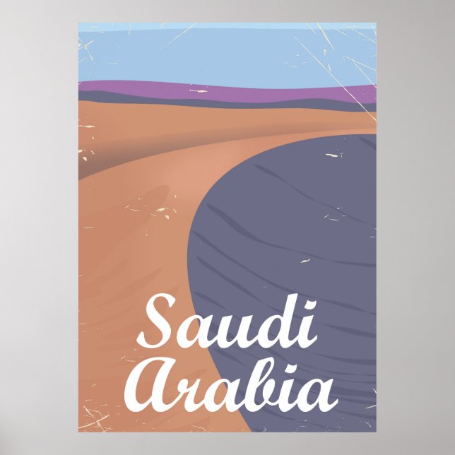 Saudi Arabia vintage travel poster (Front)