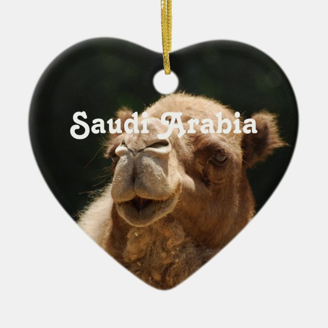 Saudi Arabian Camel Ceramic Ornament (Front)