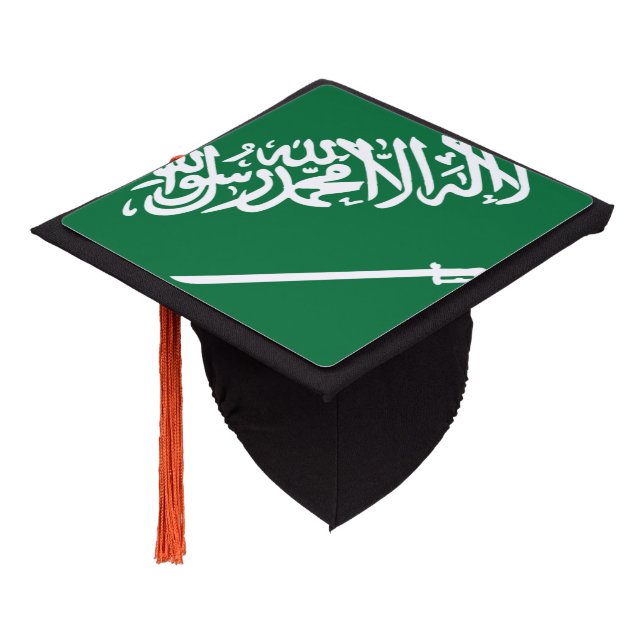 Saudi Arabian flag Graduation Cap Topper (Angled)