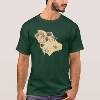 saudi arabian map t shirt