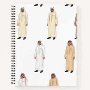 Saudi Heritage Men’s Thobe Notebook