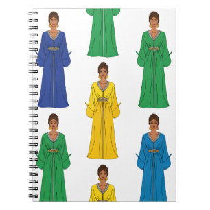 Saudi Women in Colorful dress Notebook