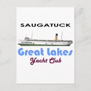 Saugatuck Douglas Michigan Yacht Club Great Lakes Postcard