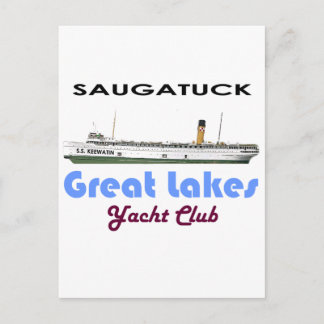 Saugatuck Douglas Michigan Yacht Club Great Lakes Postcard