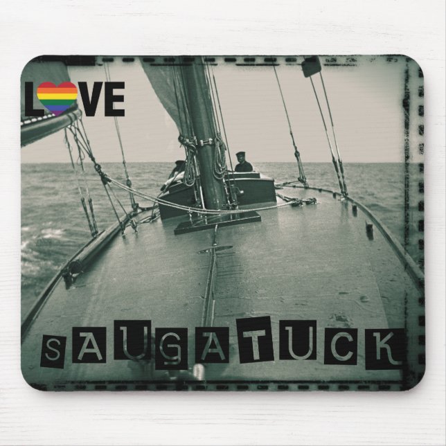 Saugatuck Michigan Gay Interest Sailing 1910 Photo Mouse Pad (Front)