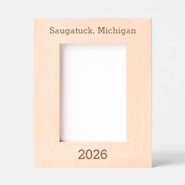 Saugatuck Michigan - Laser Engraved Frame  (Front)