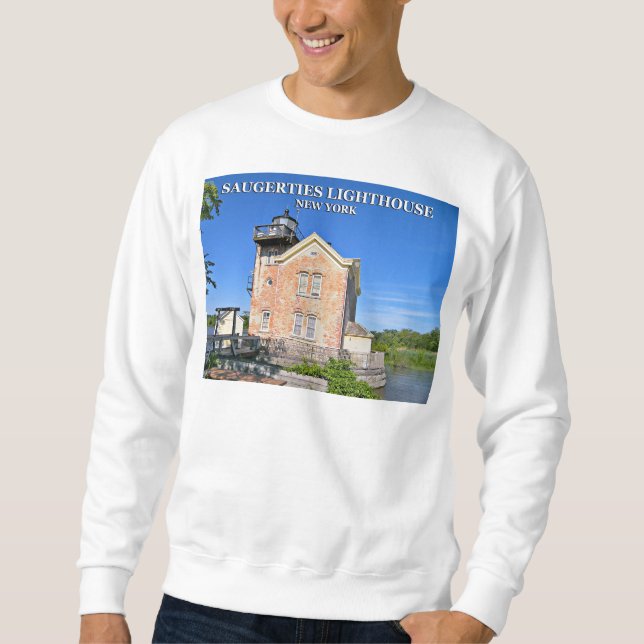 Saugerties Lighthouse, Hudson River New York Sweatshirt (Front)