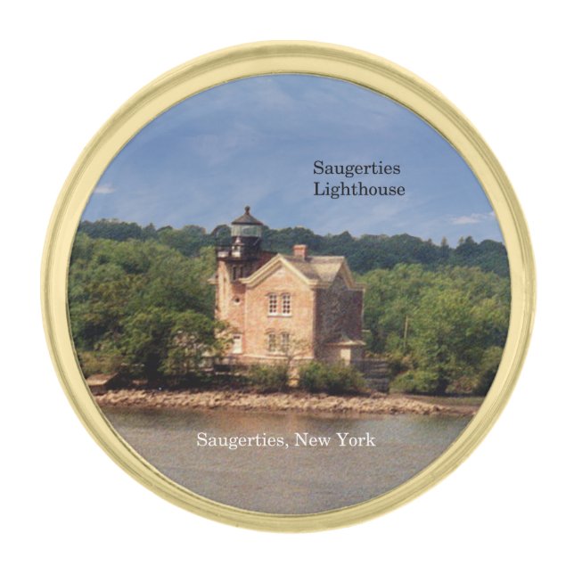 Saugerties Lighthouse lapel pin (Front)