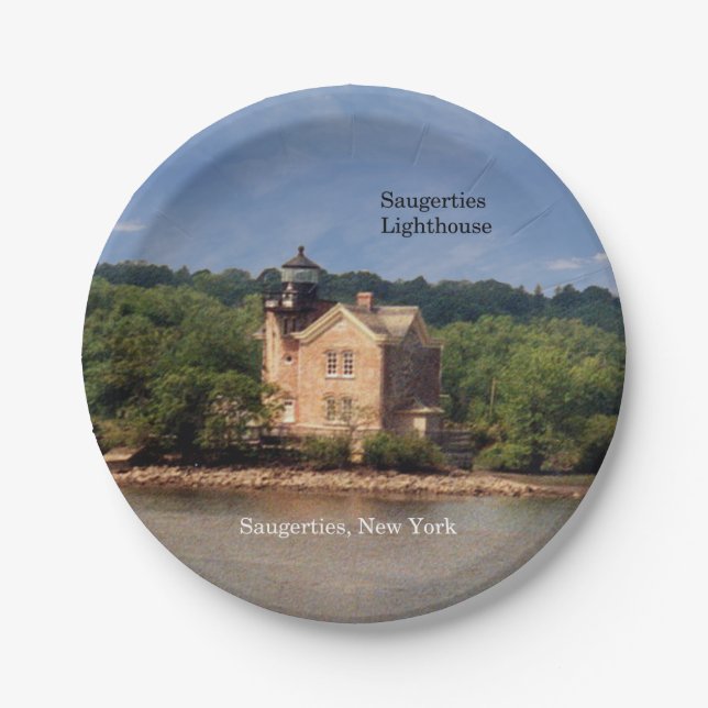 Saugerties Lighthouse paper plate (Front)